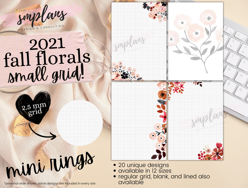 Fall Floral Notes - Small Grid (2.5mm) (2021)