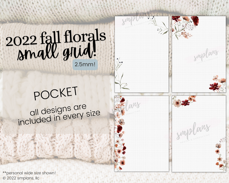 Fall Floral Notes - SMALL GRID (2.5mm) (2022)