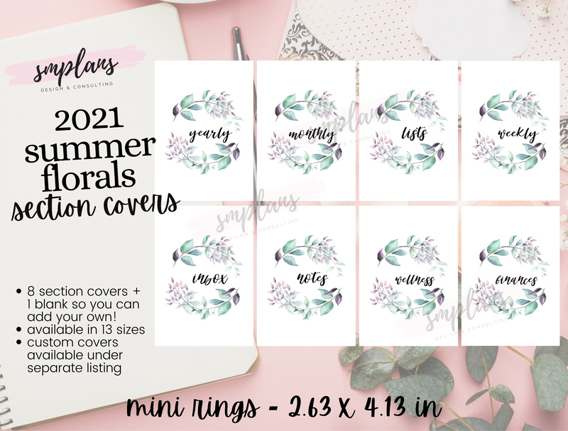 2021 Summer Florals SECTION COVERS