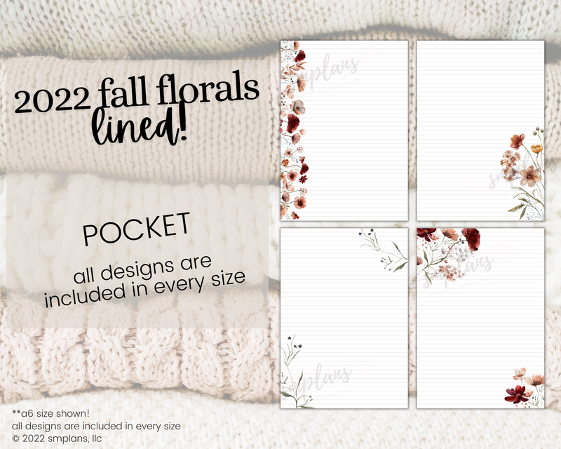 Fall Floral Notes - LINED (2022)