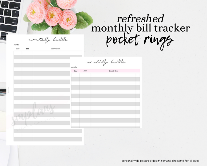 Monthly Bill Tracker (Finance Planner) BUDGET Planner