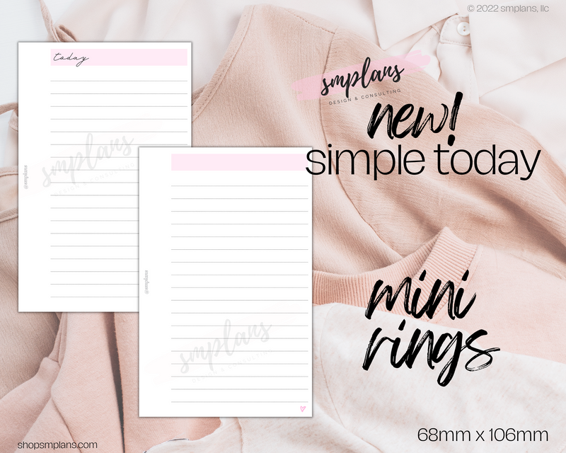 Simple Today Notes - Lined