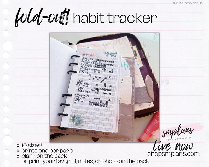 Fold-Out Habit Tracker