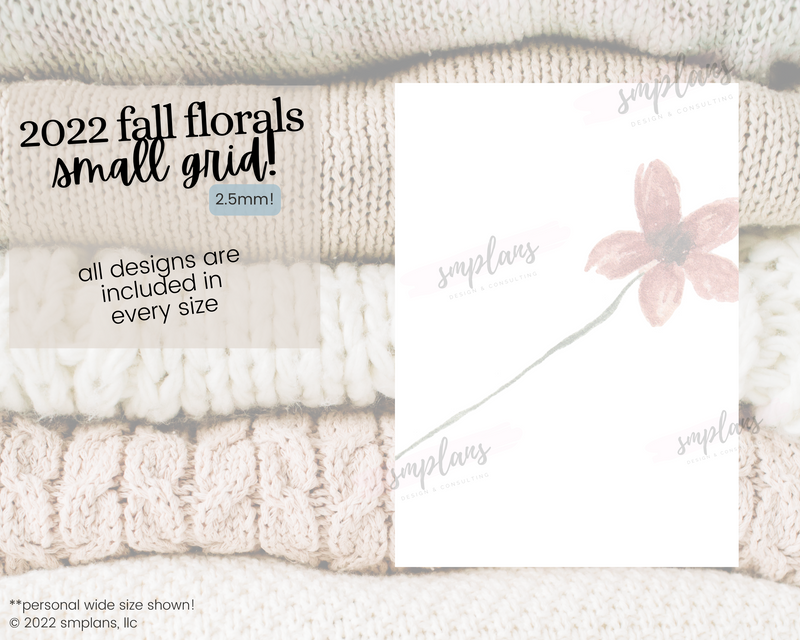 Fall Floral Notes - SMALL GRID (2.5mm) (2022)