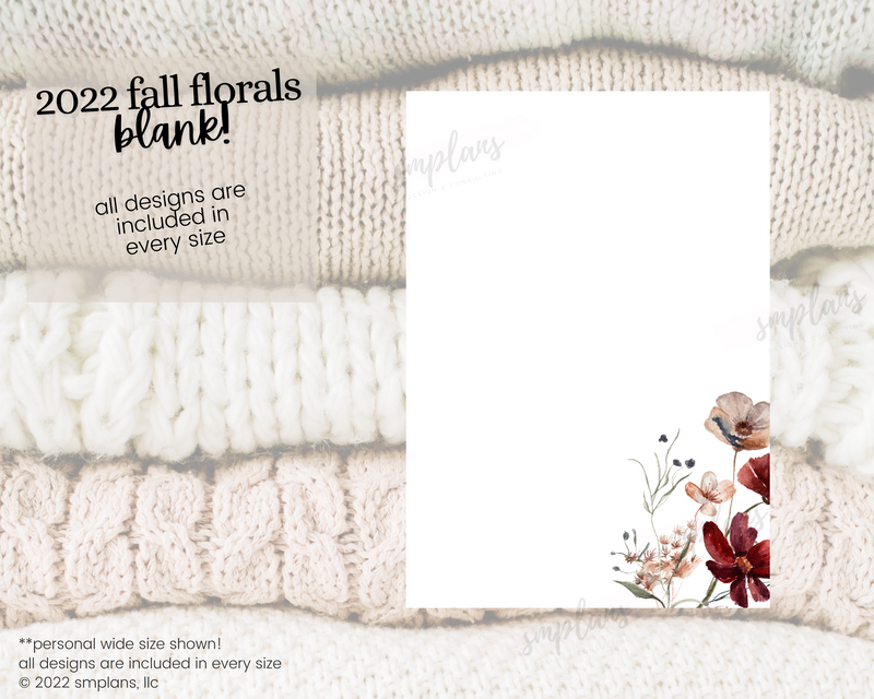 Fall Floral Notes - BLANK (2022)