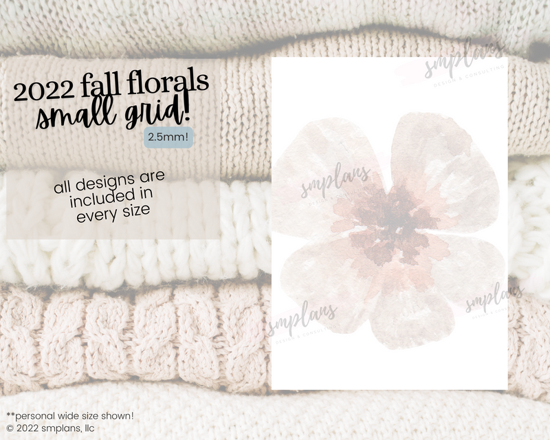 Fall Floral Notes - SMALL GRID (2.5mm) (2022)