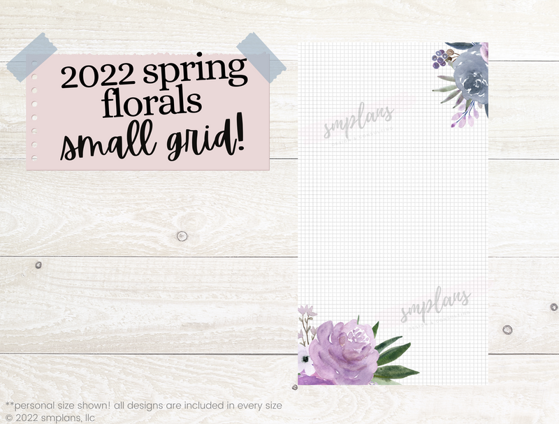 Spring Floral Notes - SMALL GRID (2.5mm) (2022)