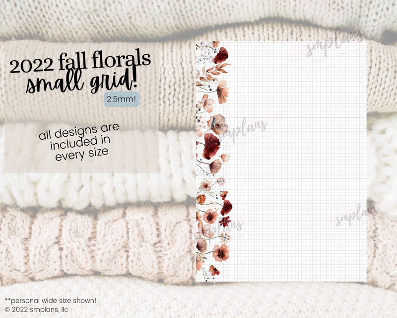 Fall Floral Notes - SMALL GRID (2.5mm) (2022)