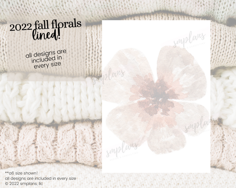 Fall Floral Notes - LINED (2022)