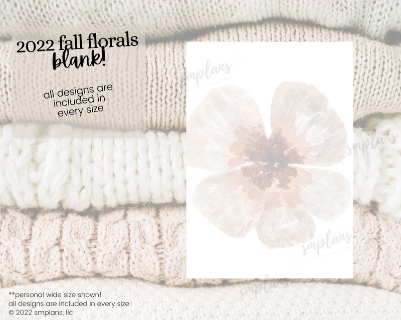 Fall Floral Notes - BLANK (2022)