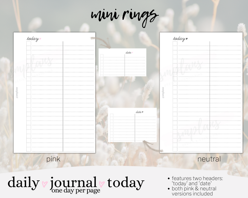 Daily ♡ Journal ♡ Today - 1DPP
