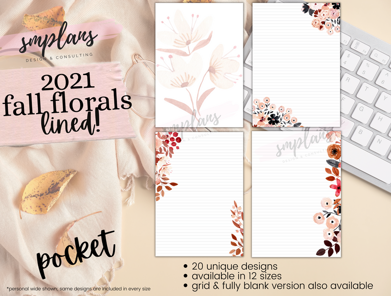 Fall Floral Notes - Lined (2021)