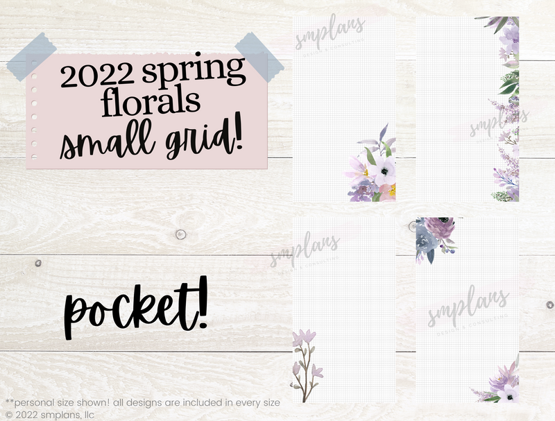 Spring Floral Notes - SMALL GRID (2.5mm) (2022)
