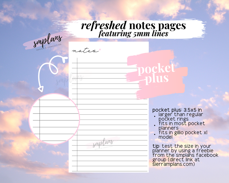 Refreshed Notes Pages (5mm)