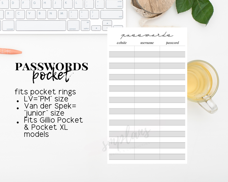 Passwords Tracker