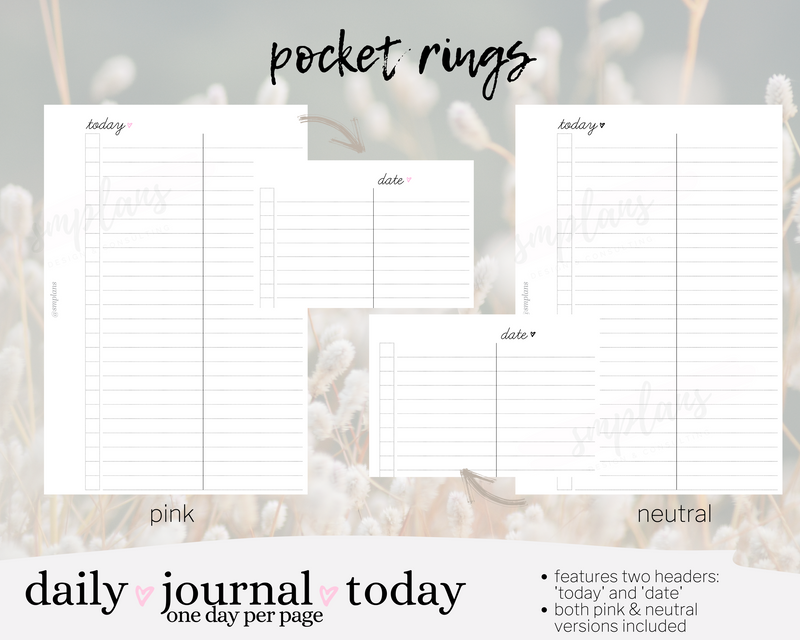 Daily ♡ Journal ♡ Today - 1DPP