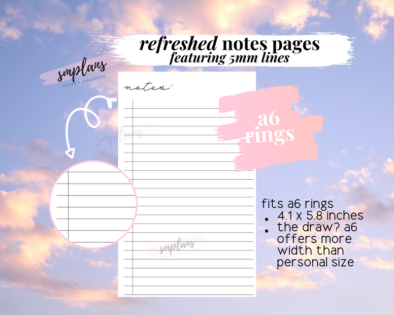 Refreshed Notes Pages (5mm)