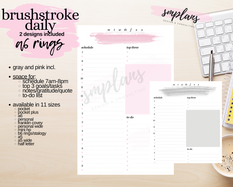 Brushstroke Daily (Day on 1 Page)