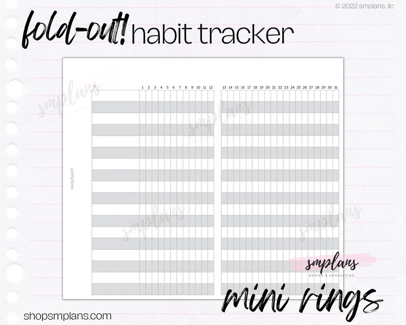 Fold-Out Habit Tracker