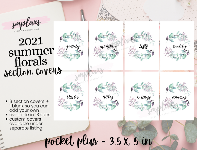 2021 Summer Florals SECTION COVERS