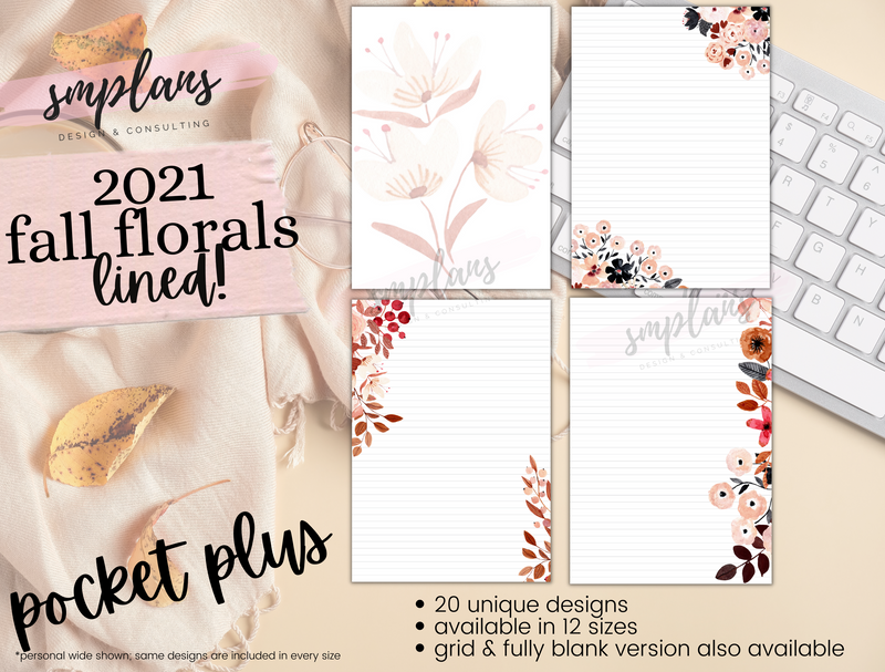 Fall Floral Notes - Lined (2021)