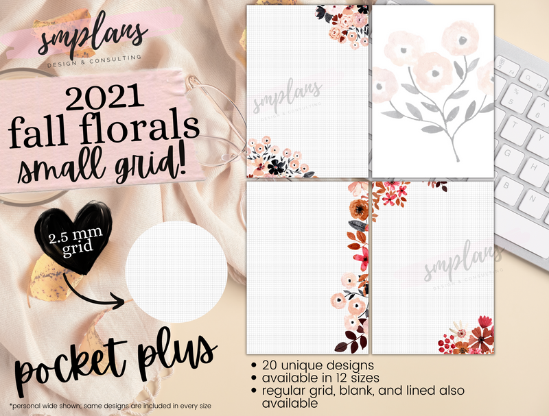 Fall Floral Notes - Small Grid (2.5mm) (2021)