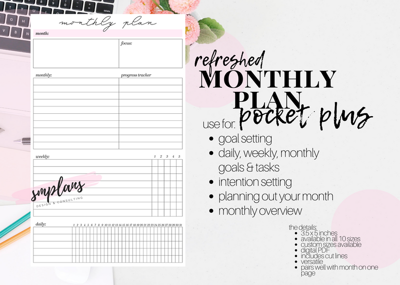 Monthly Plan - Monthly Goals - Monthly Overview
