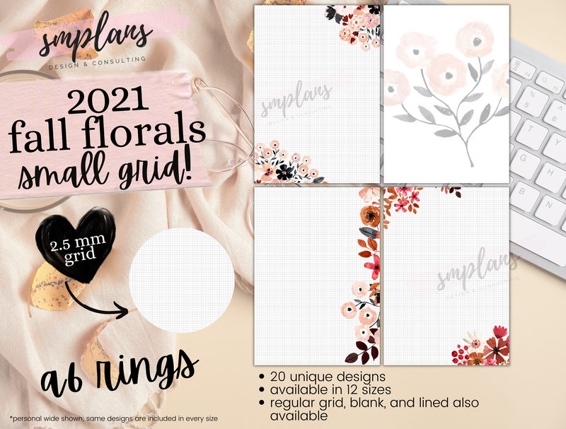 Fall Floral Notes - Small Grid (2.5mm) (2021)