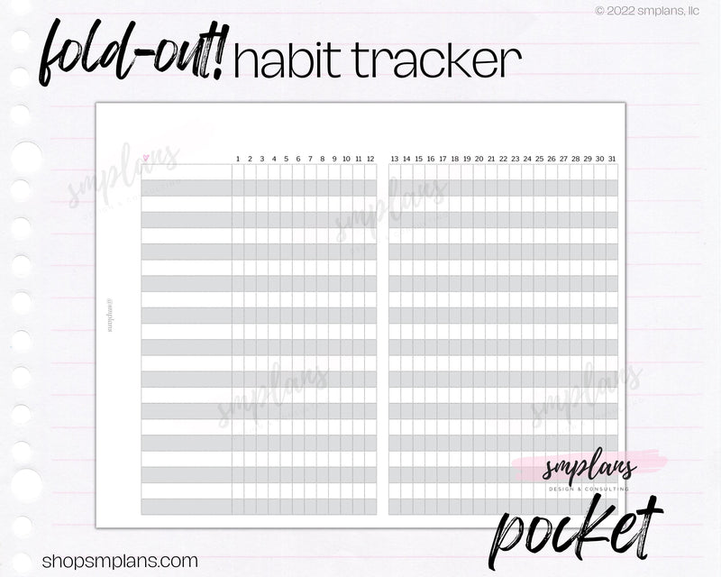 Fold-Out Habit Tracker