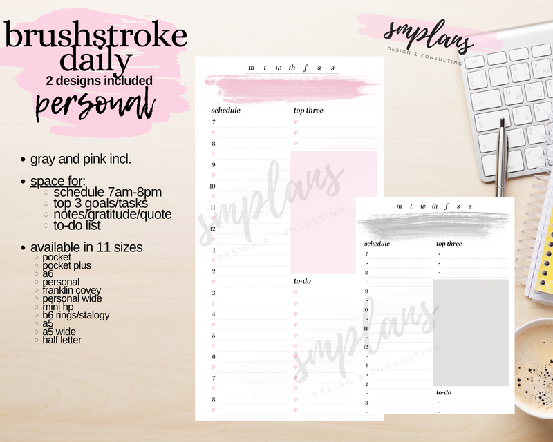 Brushstroke Daily (Day on 1 Page)
