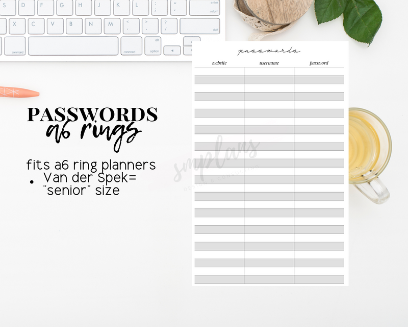 Passwords Tracker