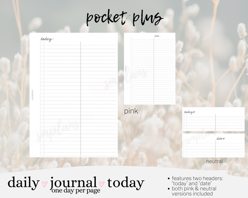 Daily ♡ Journal ♡ Today - 1DPP