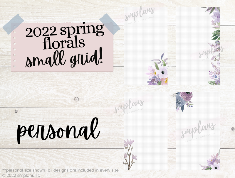 Spring Floral Notes - SMALL GRID (2.5mm) (2022)