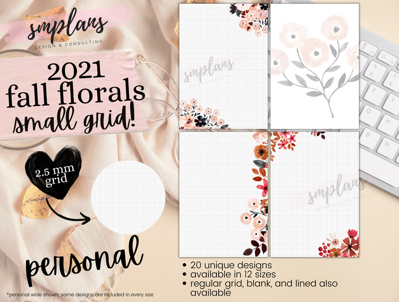 Fall Floral Notes - Small Grid (2.5mm) (2021)