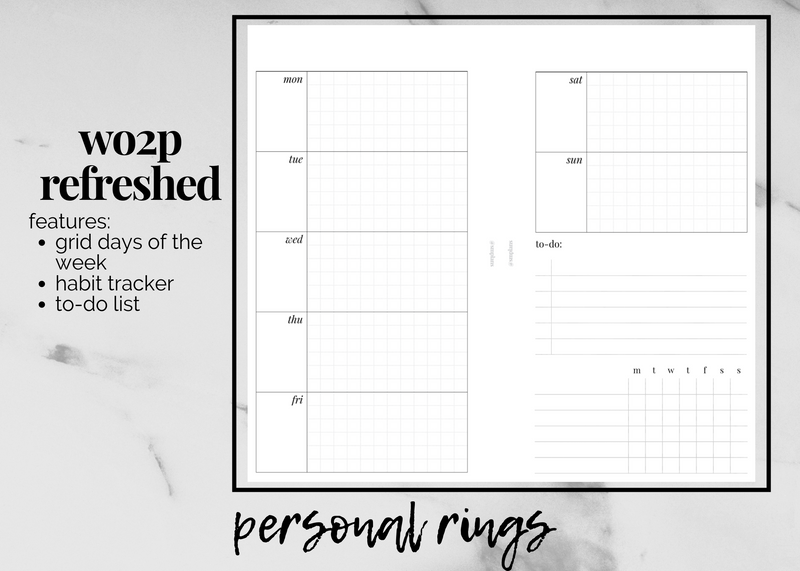 Refreshed WO2P (Week on 2 Pages)