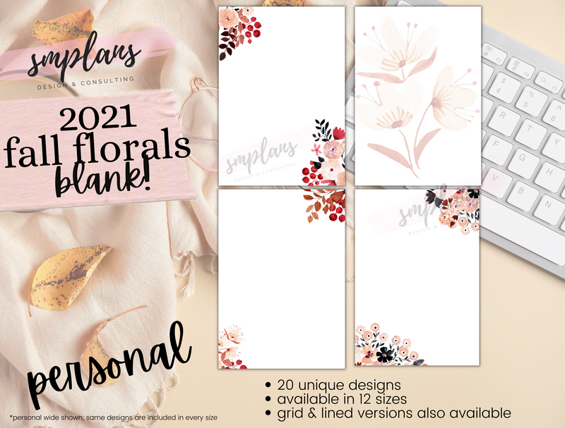 Fall Floral Notes - Blank (2021)