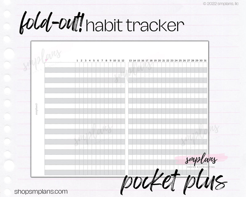 Fold-Out Habit Tracker