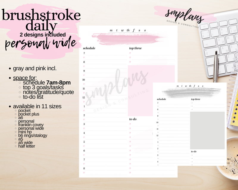 Brushstroke Daily (Day on 1 Page)