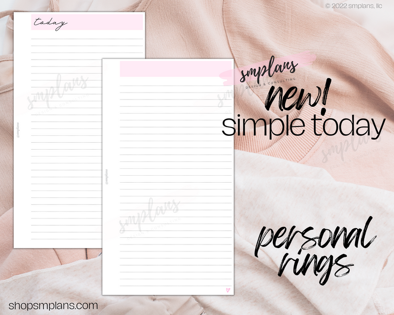 Simple Today Notes - Lined
