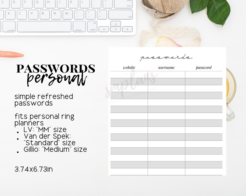 Passwords Tracker