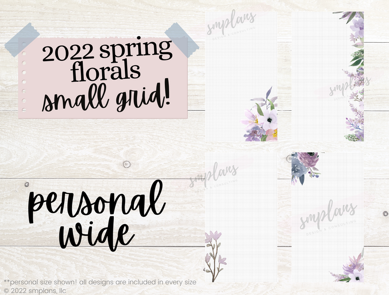 Spring Floral Notes - SMALL GRID (2.5mm) (2022)