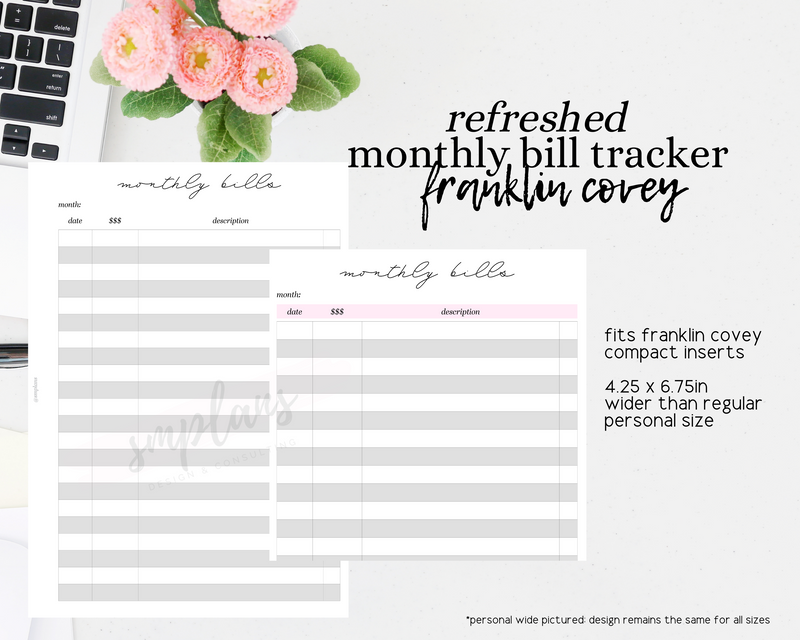 Monthly Bill Tracker (Finance Planner) BUDGET Planner