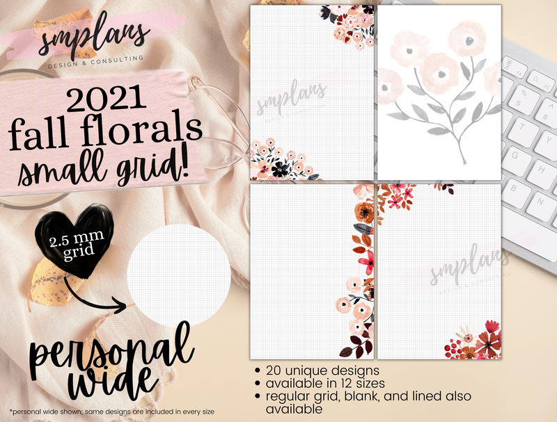 Fall Floral Notes - Small Grid (2.5mm) (2021)