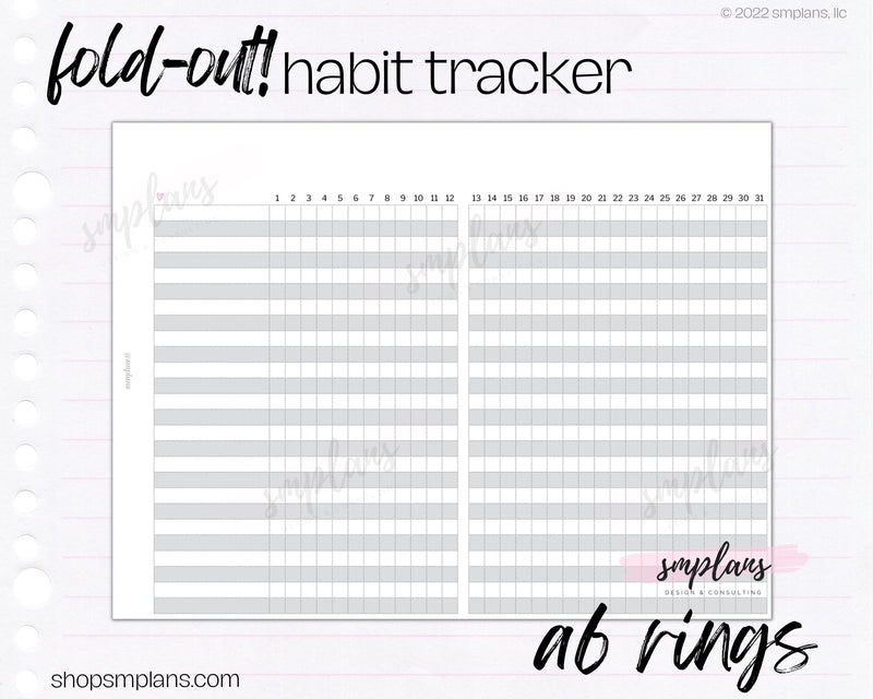 Fold-Out Habit Tracker
