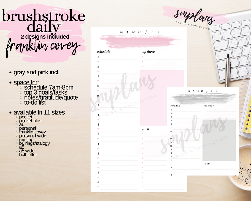 Brushstroke Daily (Day on 1 Page)