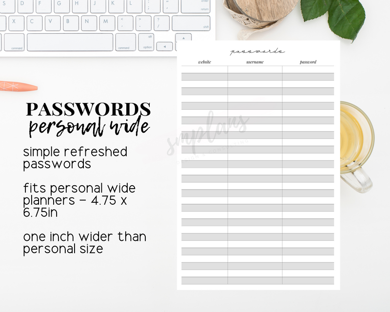 Passwords Tracker