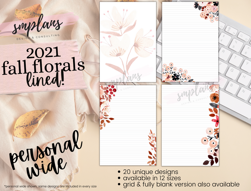 Fall Floral Notes - Lined (2021)