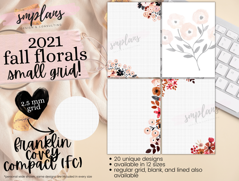 Fall Floral Notes - Small Grid (2.5mm) (2021)