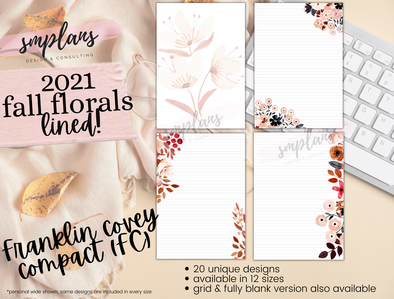 Fall Floral Notes - Lined (2021)