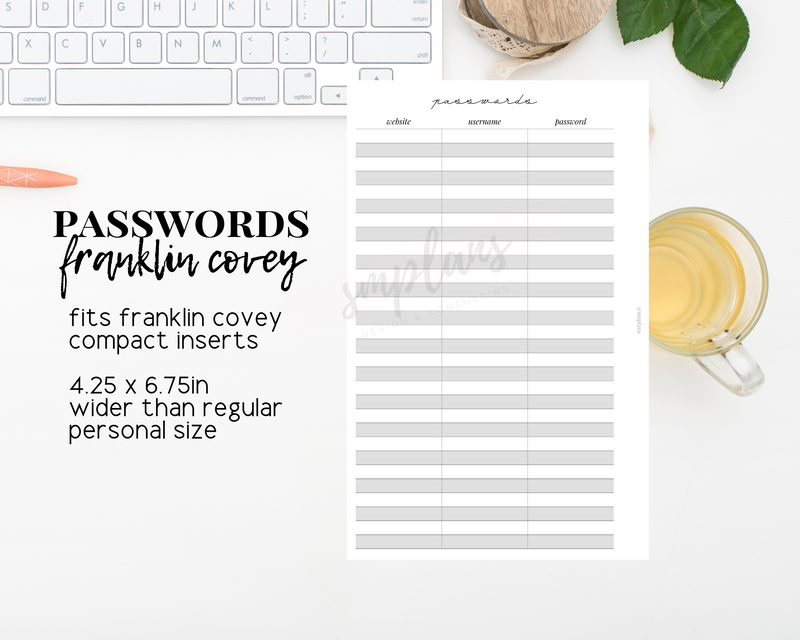 Passwords Tracker